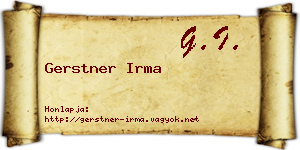 Gerstner Irma névjegykártya